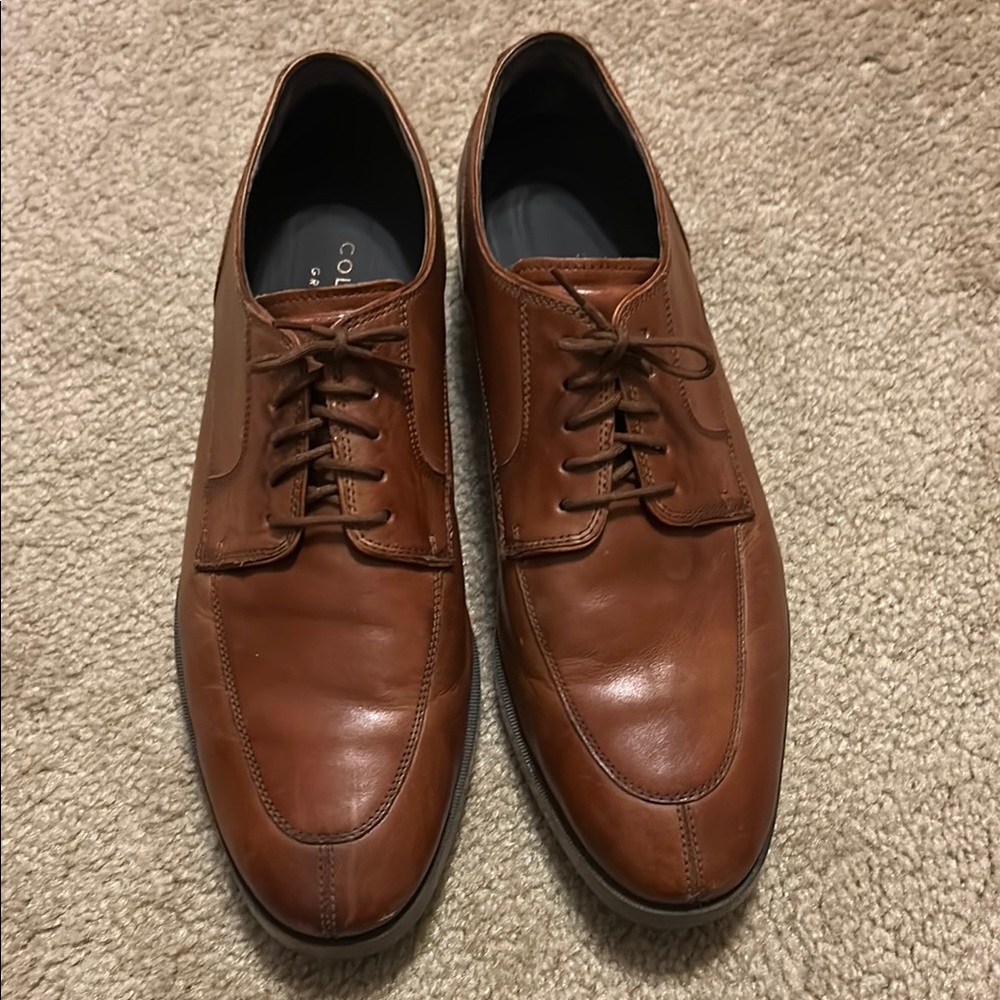 Cole Haan Grand.OS Men's Classic Brown Leather Shoes - 10M